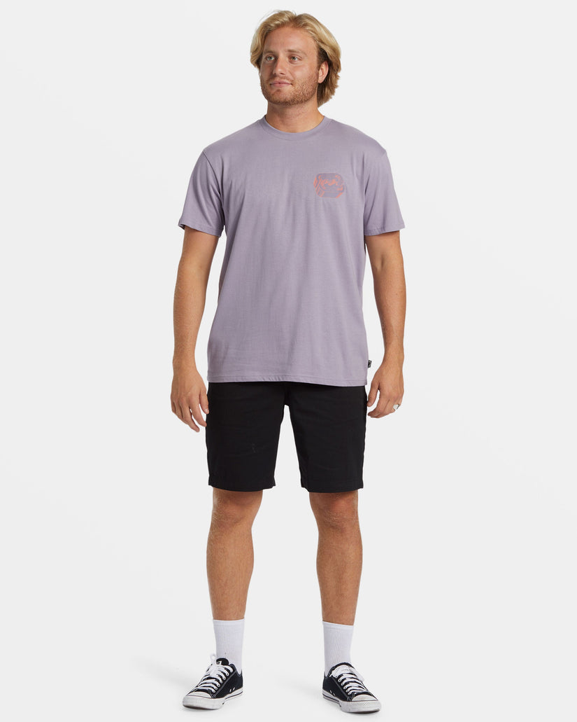 Crayon Wave T-Shirt - Purple Ash