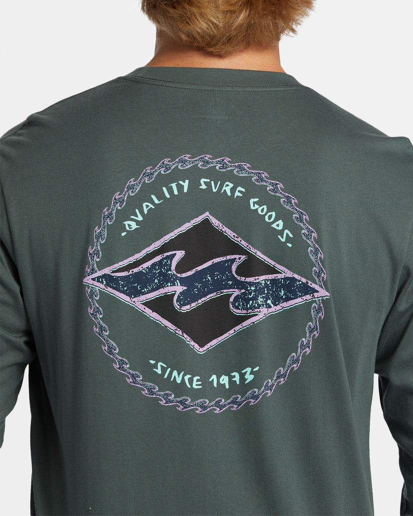 Rotor Diamond Long Sleeve T-shirt - Slate Green