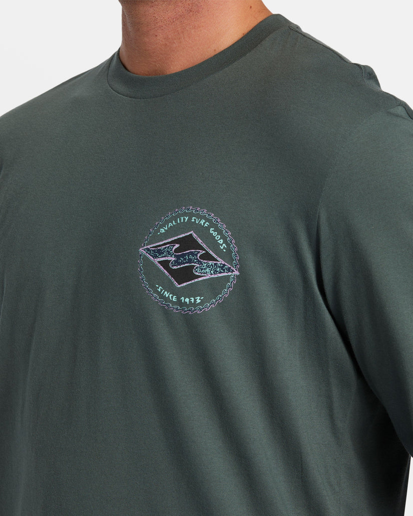 Rotor Diamond Long Sleeve T-shirt - Slate Green