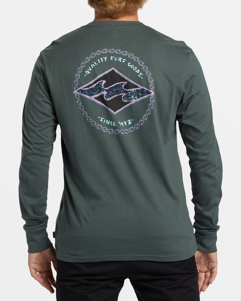 Rotor Diamond Long Sleeve T-shirt - Slate Green