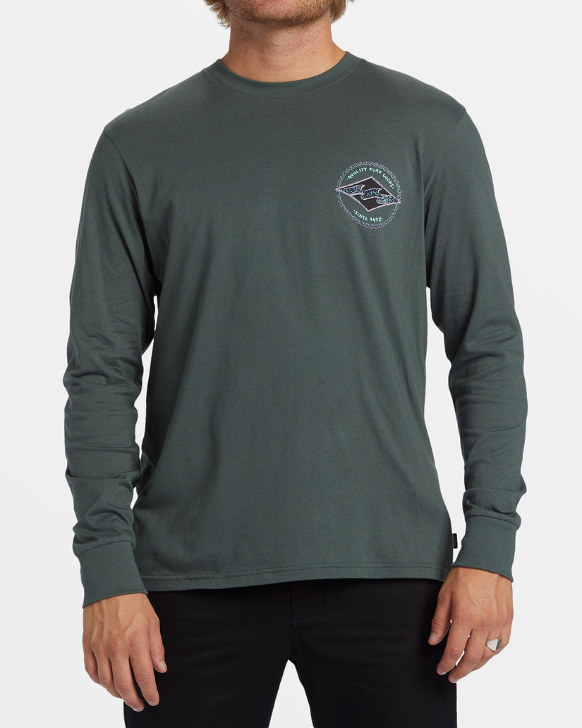 Rotor Diamond Long Sleeve T-shirt - Slate Green