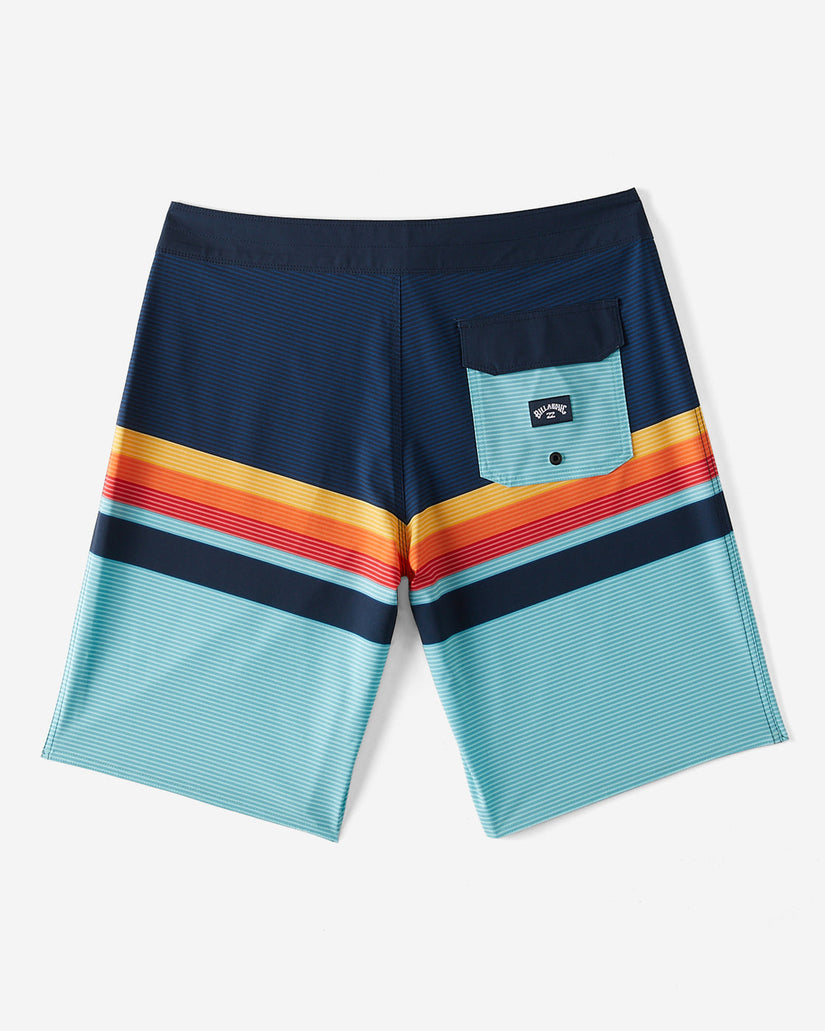 Boy's All Day Stripe Pro 18" Boardshorts - Blue