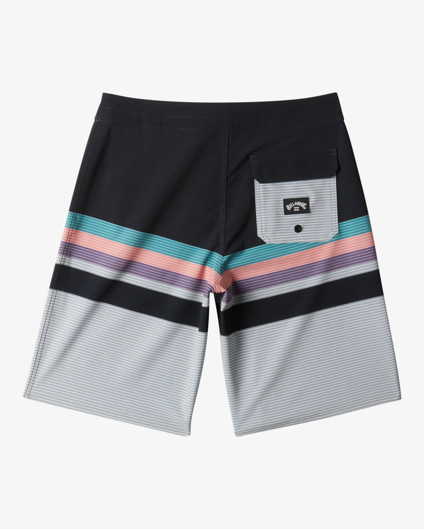 Boy's All Day Stripe Pro 18" Boardshorts - Stealth