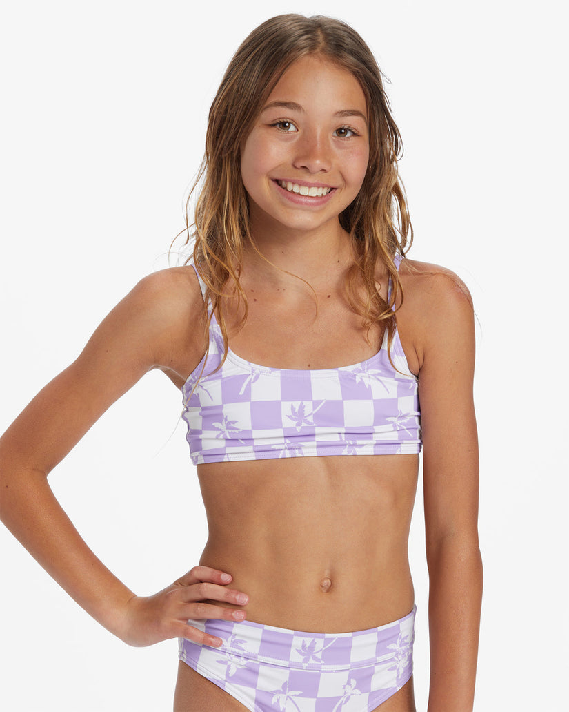 Girls Check Your Palm Mini Crop - Peaceful Lilac