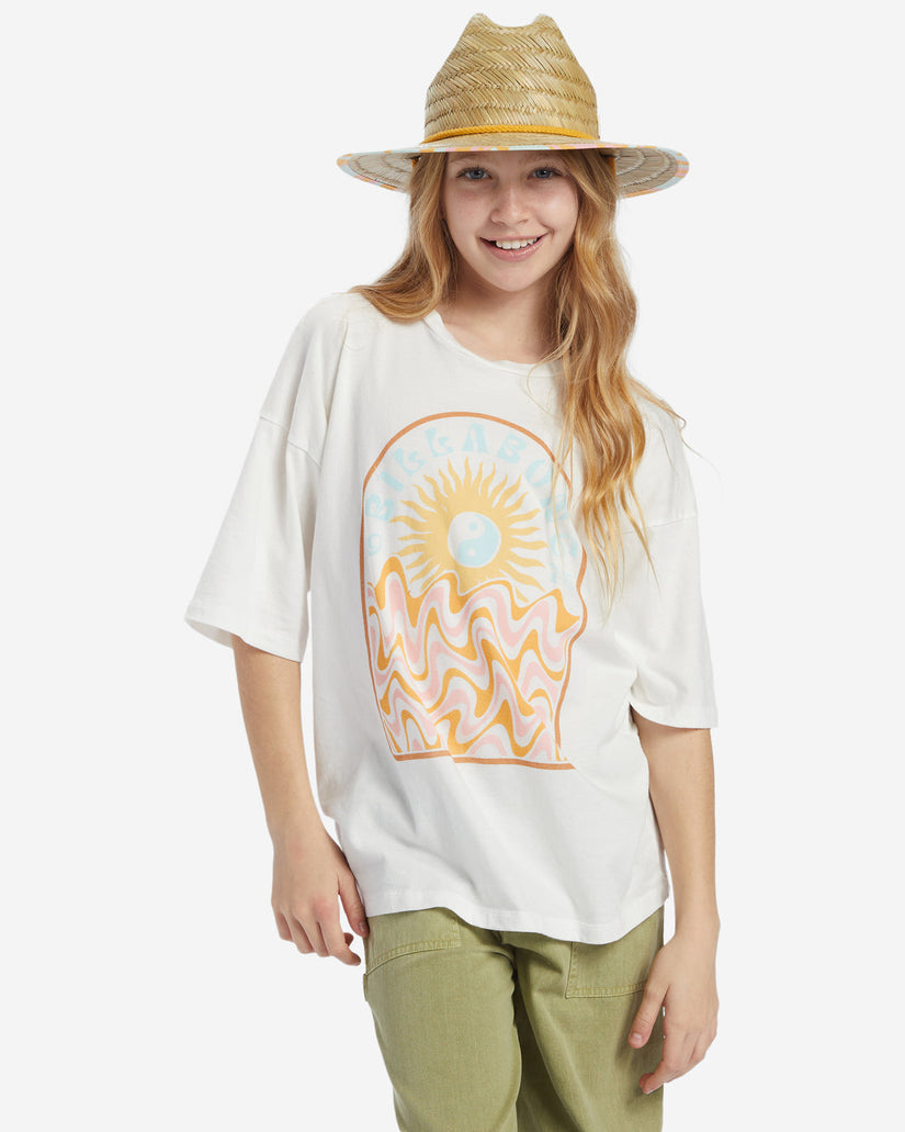 Girls Groovy Nature T-Shirt - Salt Crystal
