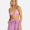 Sol Searcher New Elastic Waist Swim Shorts - Lush Lilac