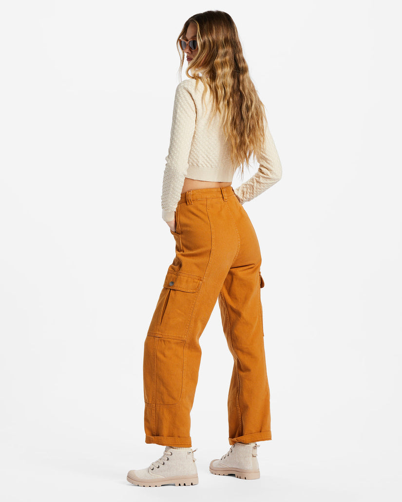 Wall To Wall Denim Cargo Pants - Cider