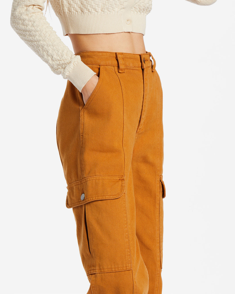 Wall To Wall Denim Cargo Pants - Cider