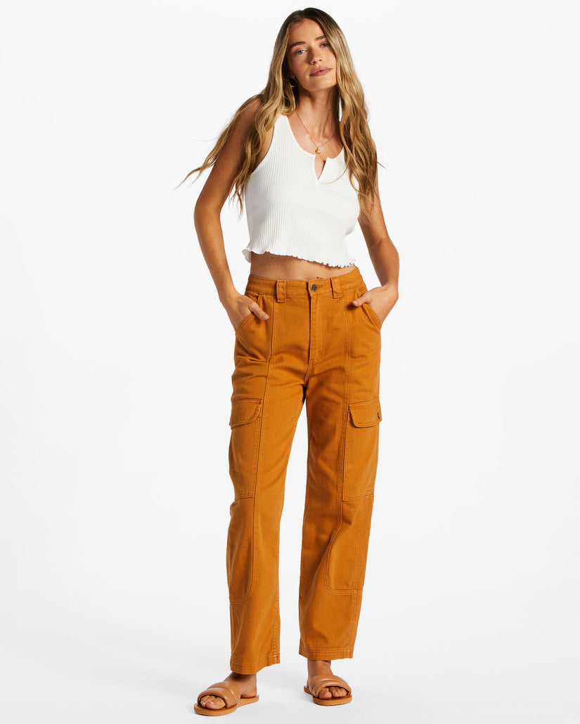 Wall To Wall Denim Cargo Pants - Cider