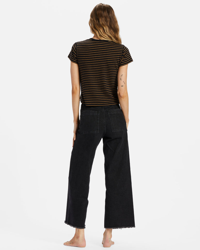 Free Fall Wide-Leg Pants - Black