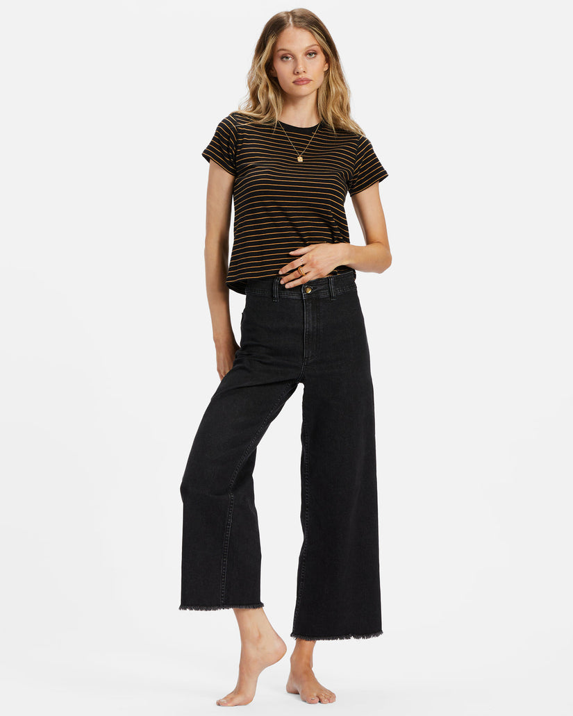 Free Fall Wide-Leg Pants - Black