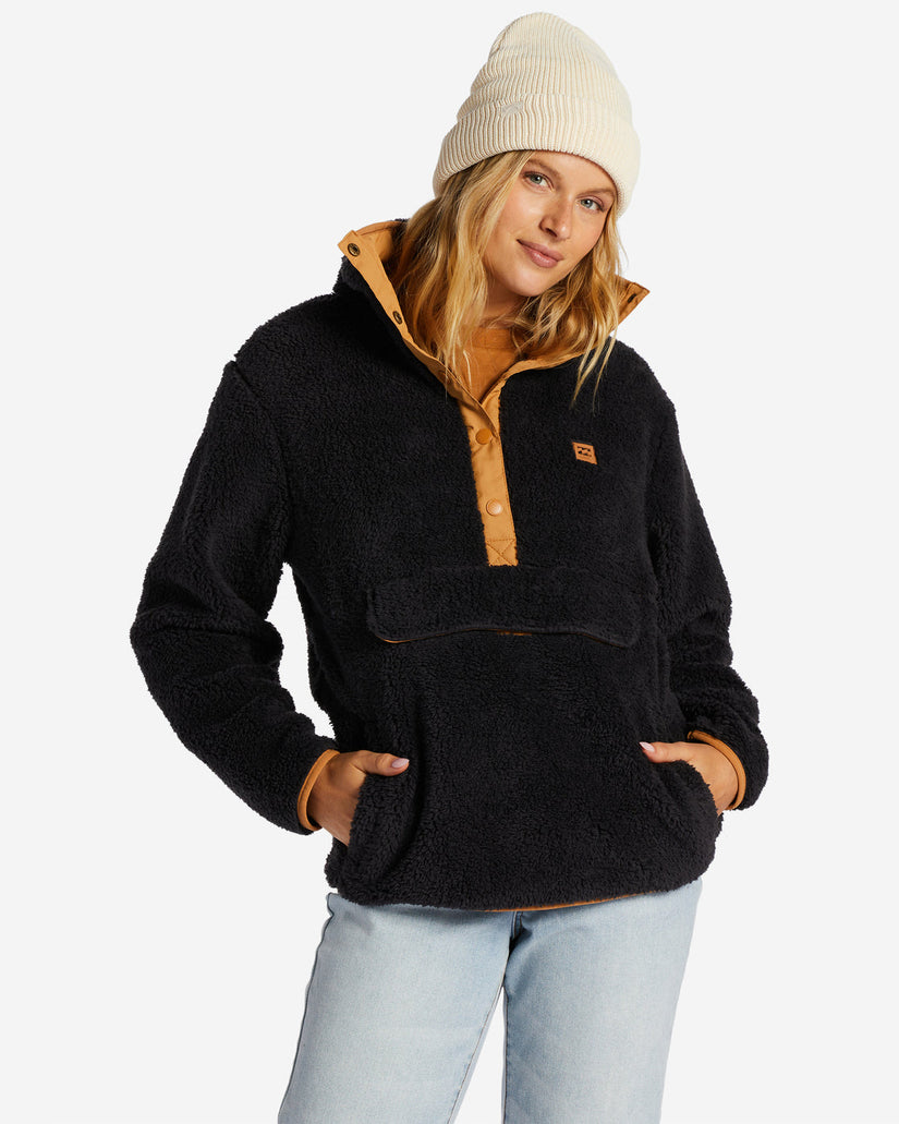 Switchback Mock Neck Fleece - Black Sands