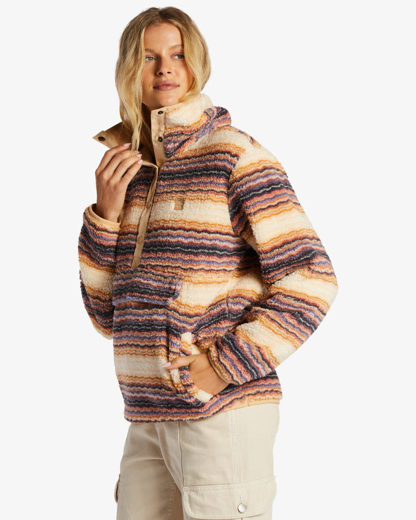 Switchback Mock Neck Fleece - Oat