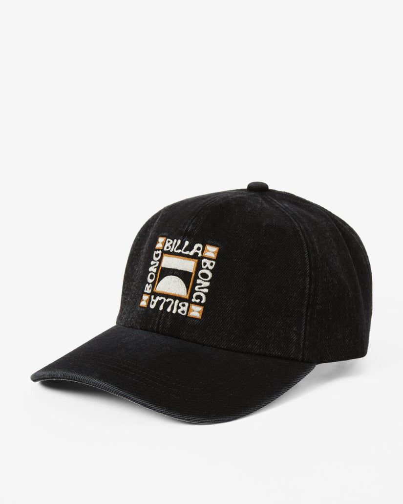 Dad Hat Strapback Hat - Washed Black