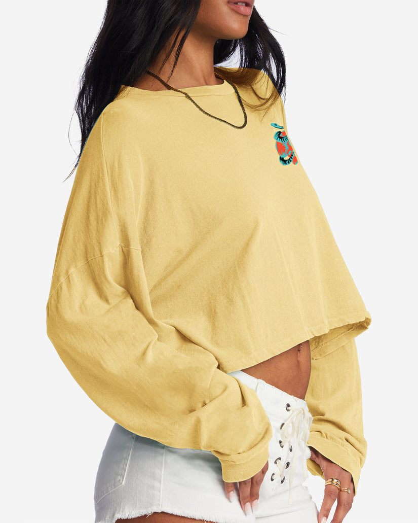 Beach Boyfriend Long Sleeve Crop Top - Sol Rise