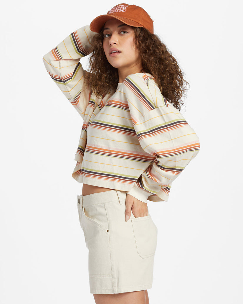 Beach Boyfriend Stripe Top - Whitecap