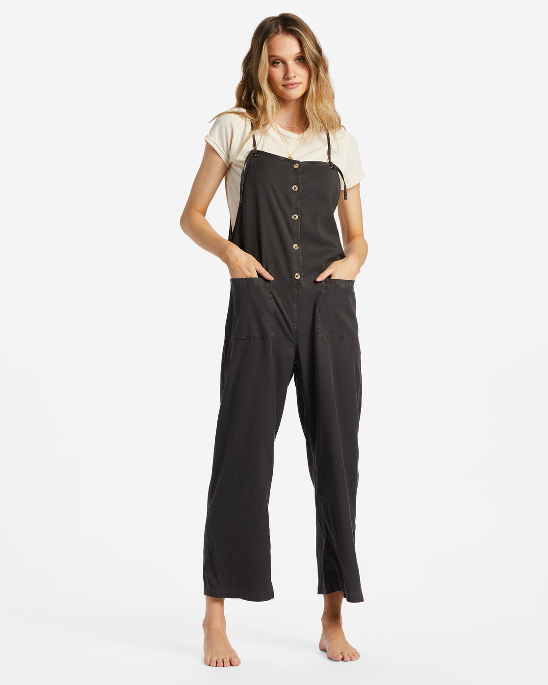 Billabong cheap black overalls