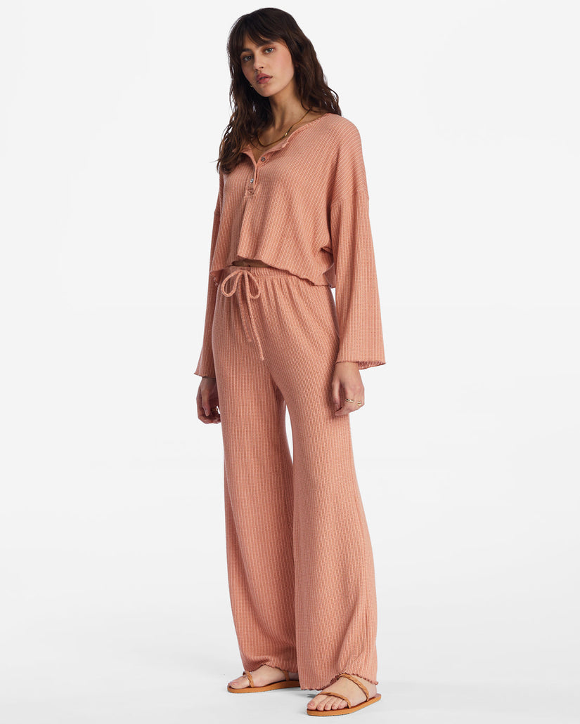 So Easy Cozy Lounge Pants - Washed Brick
