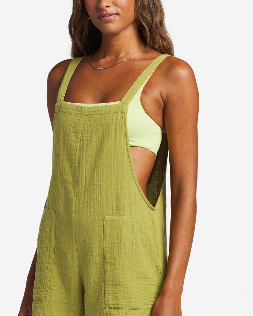 Beach Crush Romper - Seaweed