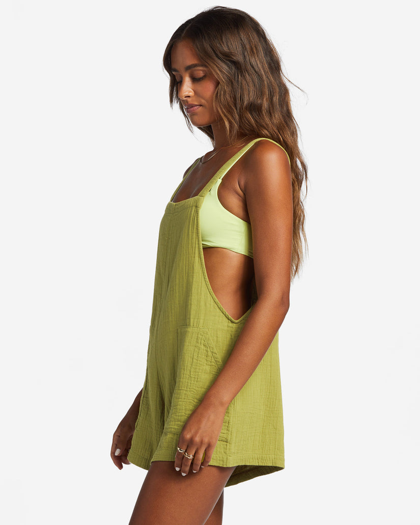 Beach Crush Romper - Seaweed