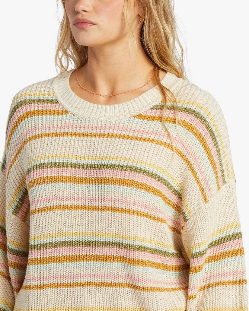 Sheer Love Crew Neck Sweater - Multi