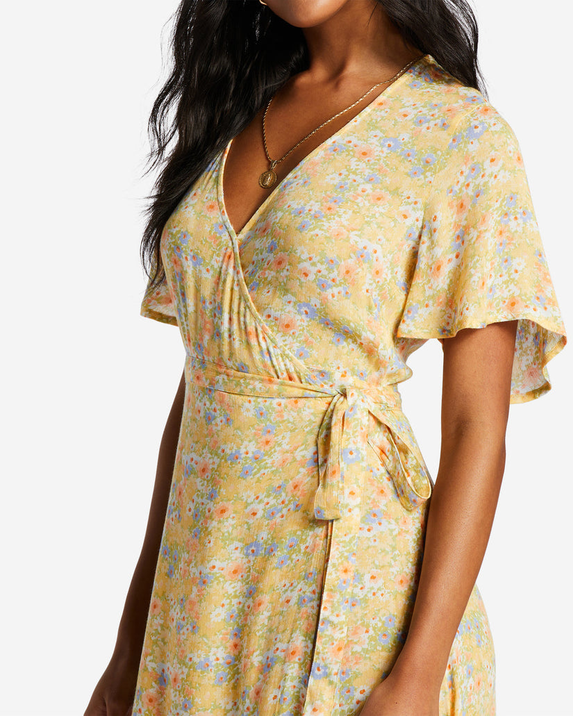 Day By Day Midi Wrap Dress - Multi