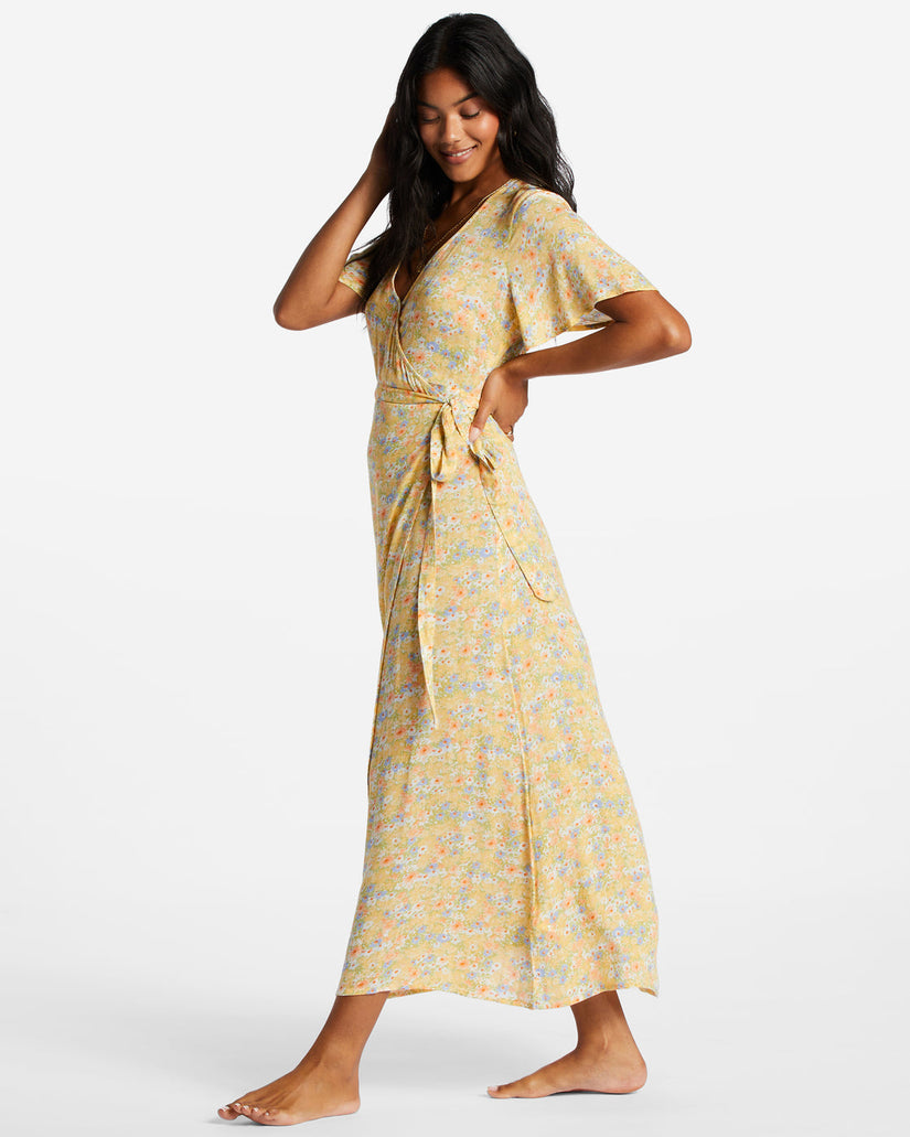 Day By Day Midi Wrap Dress - Multi