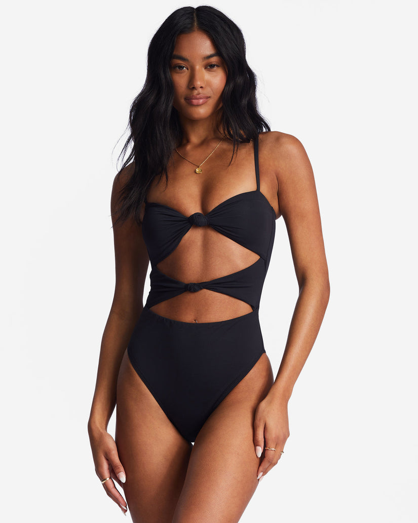 Sol Searcher One-Piece Swimsuit - Black Pebble