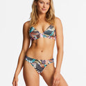 A/Div Banded Triangle Bikini Top - Black Multi 2