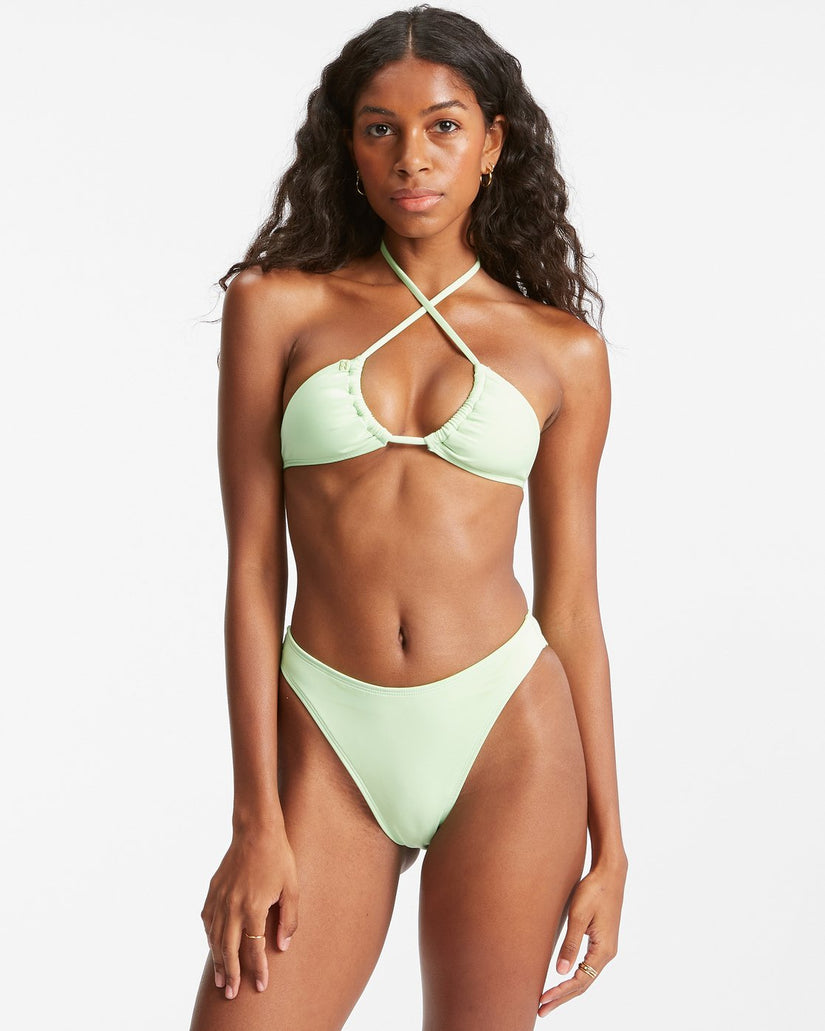 Sol Searcher Multi-Way Triangle Bikini Top - Honey Dew