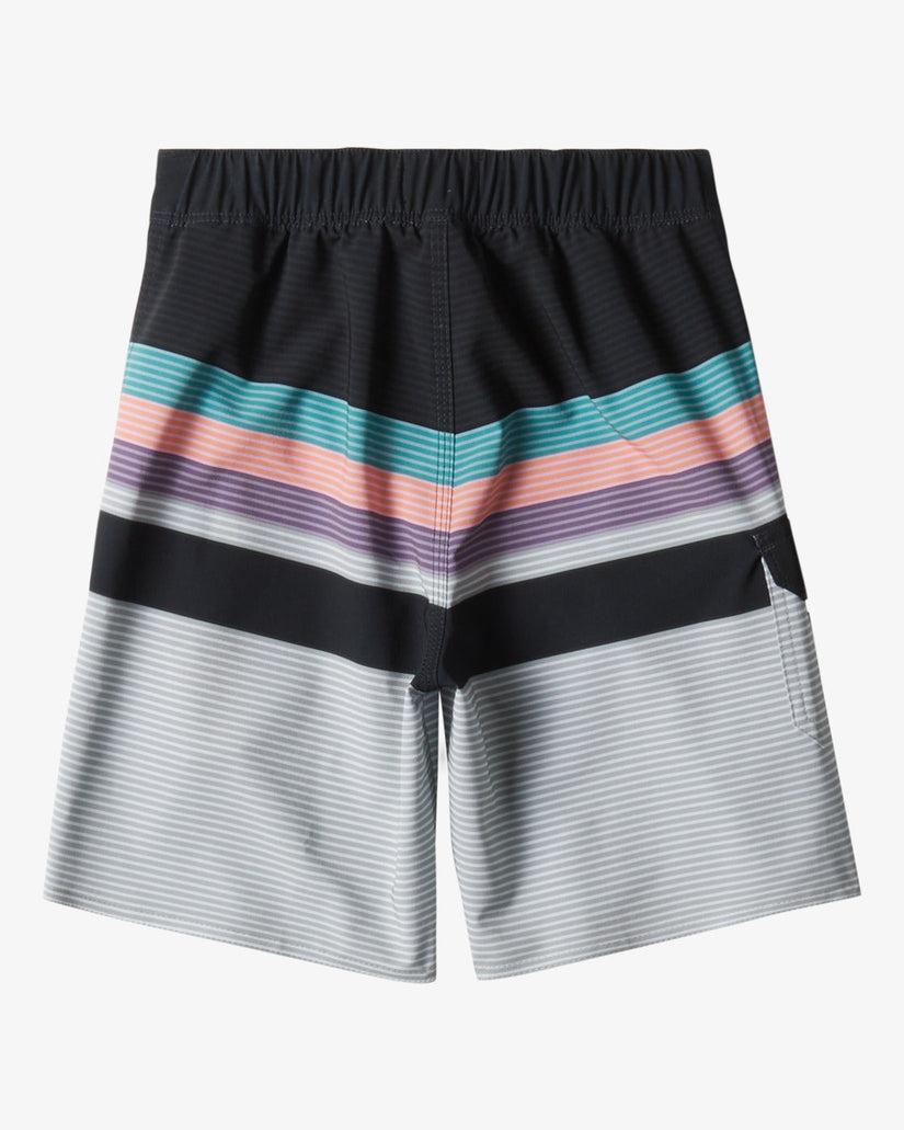 Boy's 2-7 All Day Stripe Pro Boardshorts - Stealth