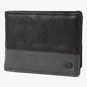 Dimension Faux Leather Bi-Fold Wallet - Black Charcoal
