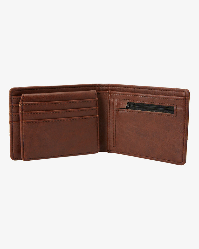 Dimension Faux Leather Bi-Fold Wallet - Java Grain