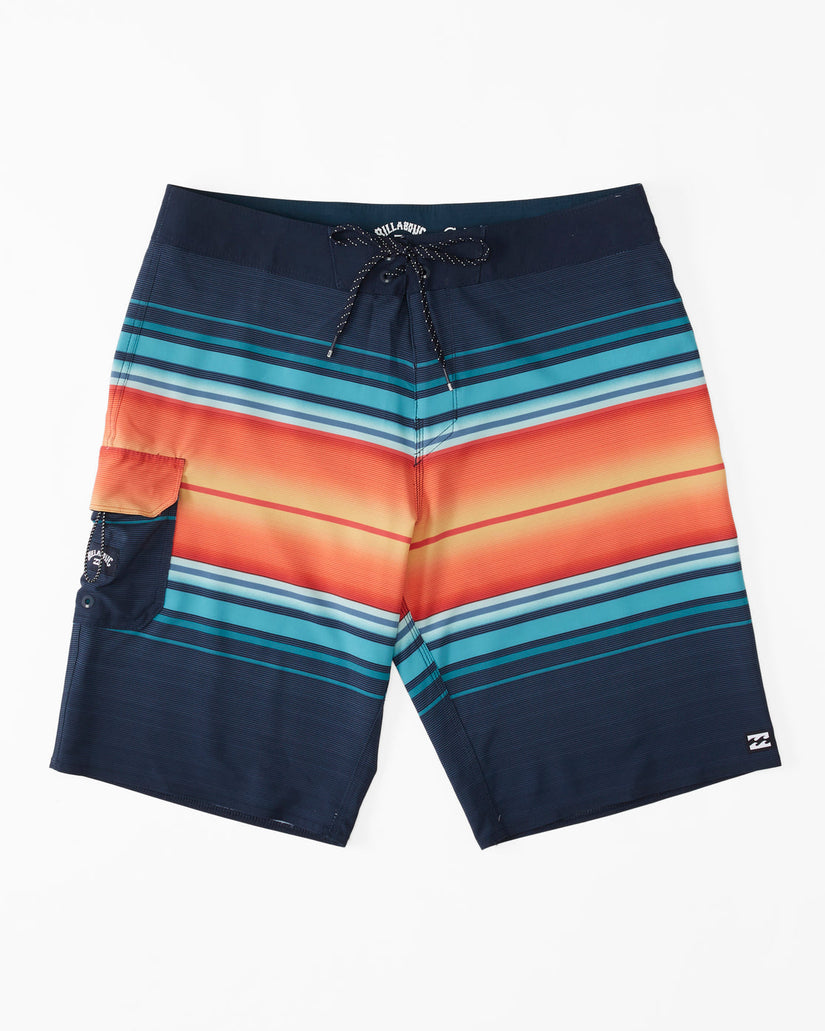 All Day Stripe Pro Performance 20" Boardshorts - Navy