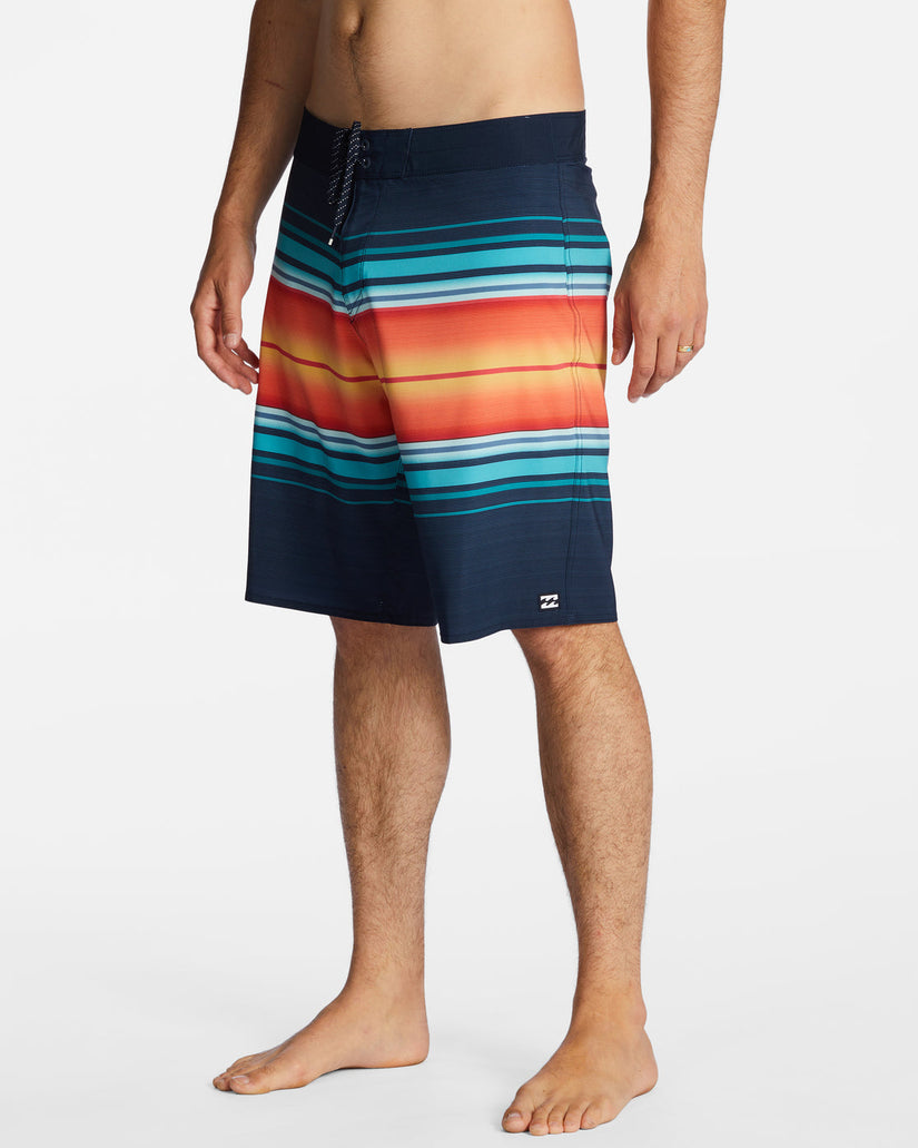 All Day Stripe Pro Performance 20" Boardshorts - Navy