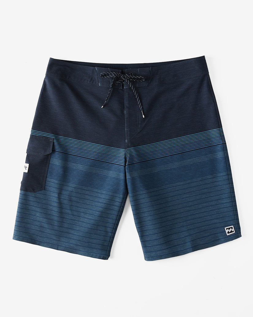 All Day Heather Stripe Pro 20" Boardshorts - Navy