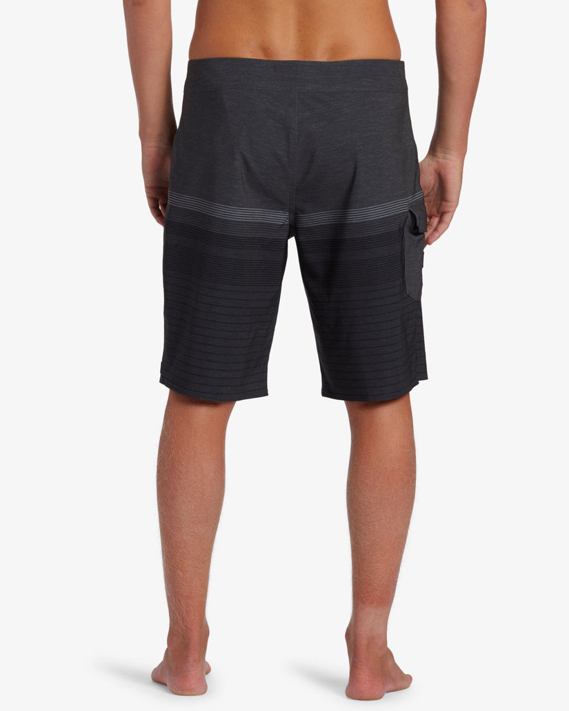 All Day Heather Stripe Pro 20" Boardshorts - Charcoal