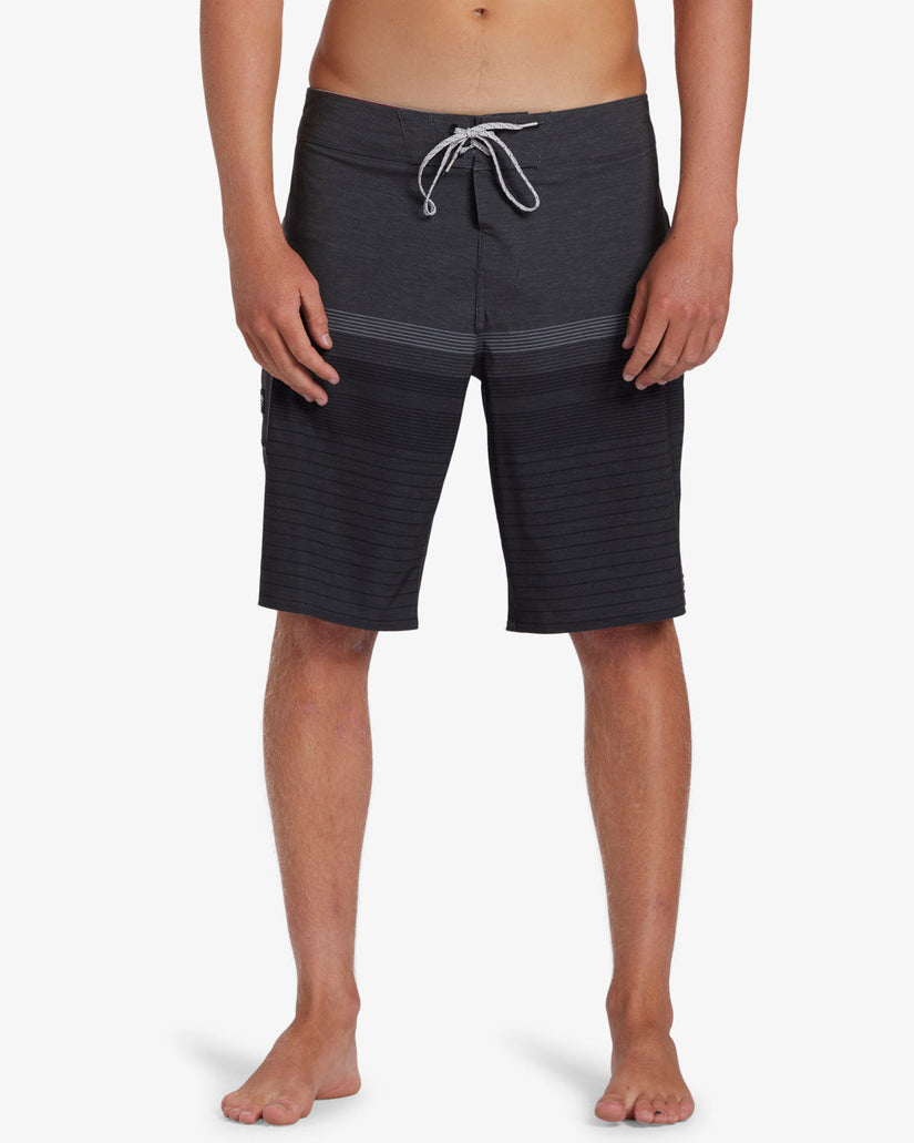 All Day Heather Stripe Pro 20" Boardshorts - Charcoal