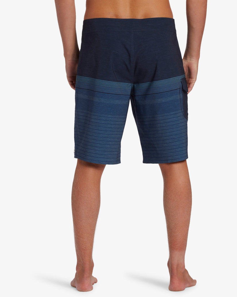 All Day Heather Stripe Pro 20" Boardshorts - Navy