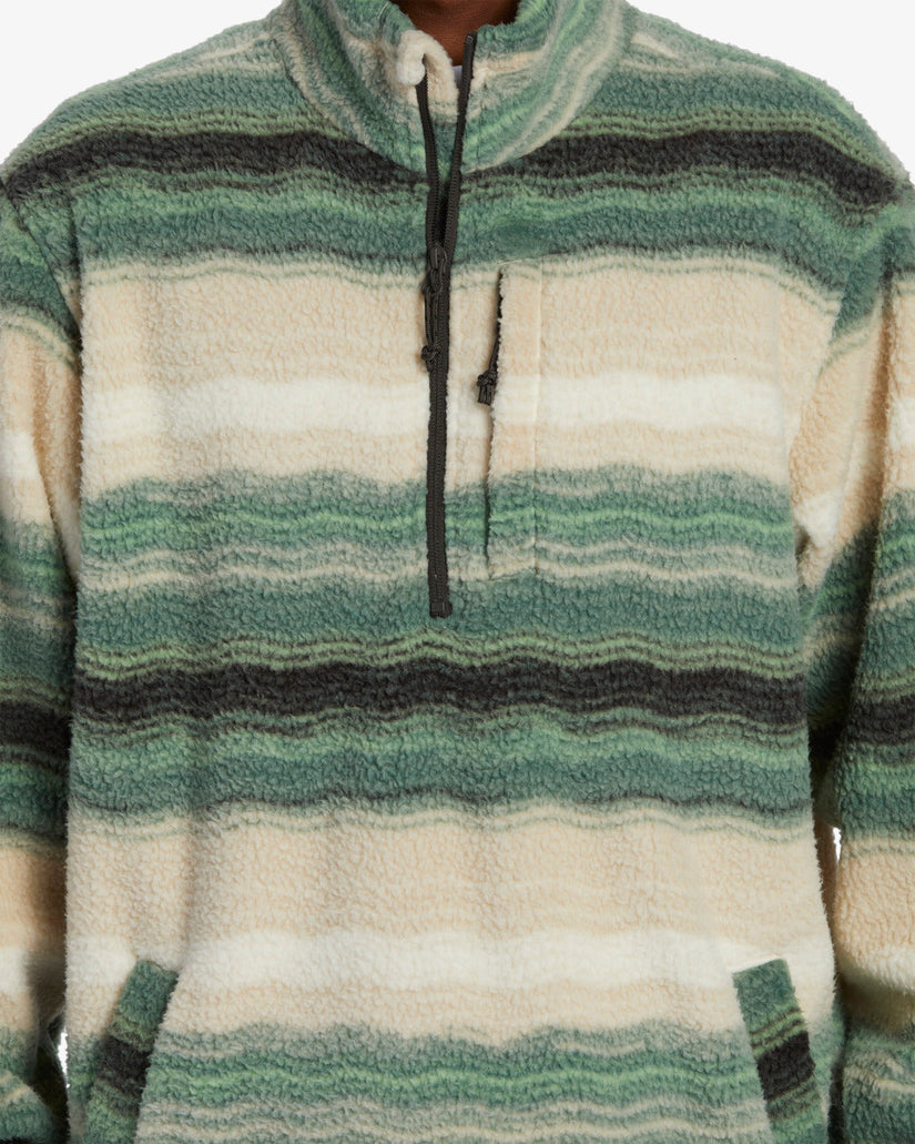 Boundary Half-Zip Mock Neck Fleece - Matcha