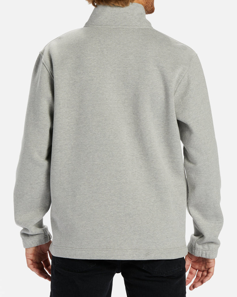 Re-Issue Mock Neck Half-Zip Sweatshirt - Light Grey Heather