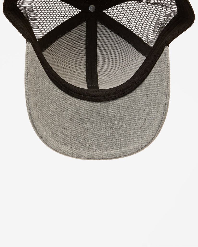 Walled Trucker Hat - Grey Black