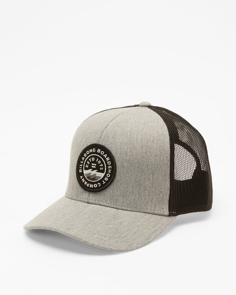 Walled Trucker Hat - Grey Black