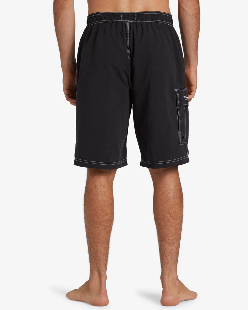 Throw On Layback 21" Elastic Waist Shorts - Black