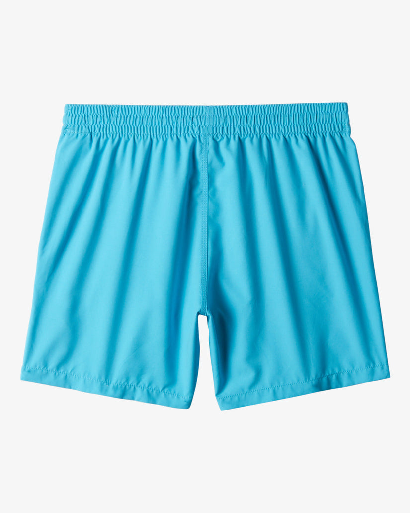 All Day Layback 16" Elastic Waist Shorts - Cyan