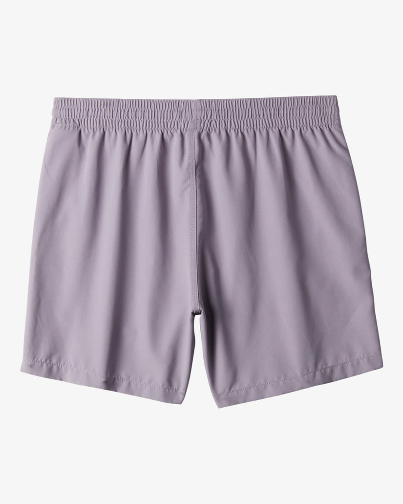 All Day Layback 16" Elastic Waist Shorts - Grey Violet