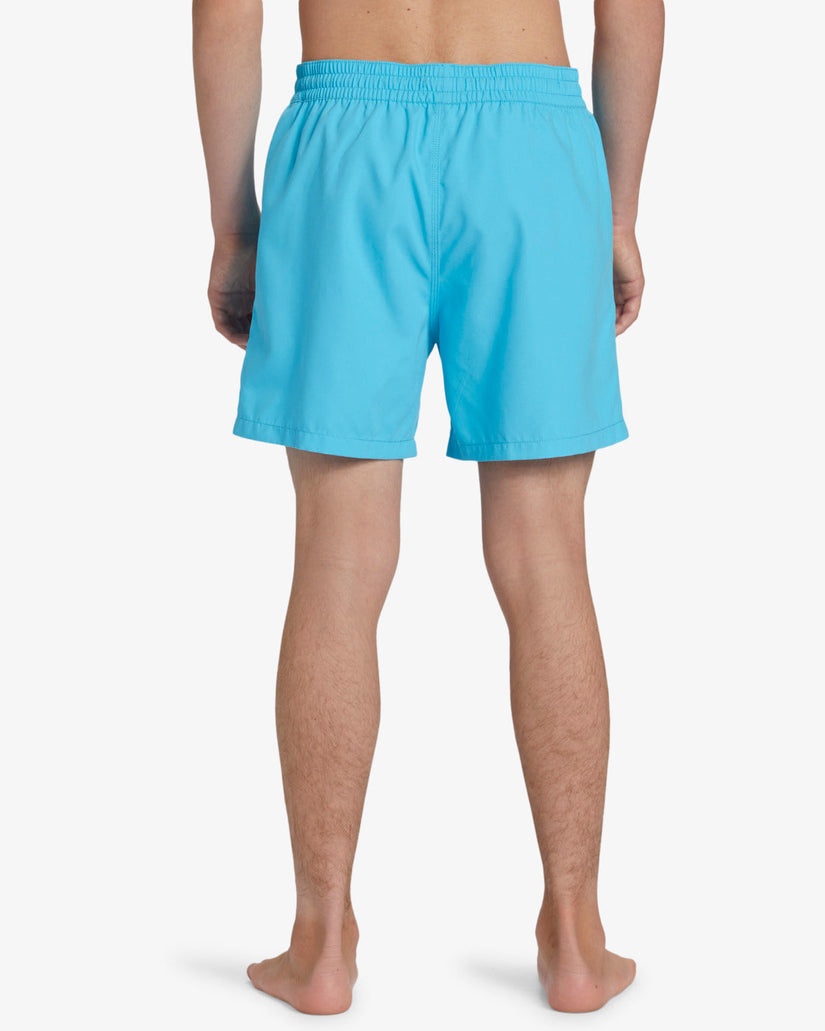 All Day Layback 16" Elastic Waist Shorts - Cyan