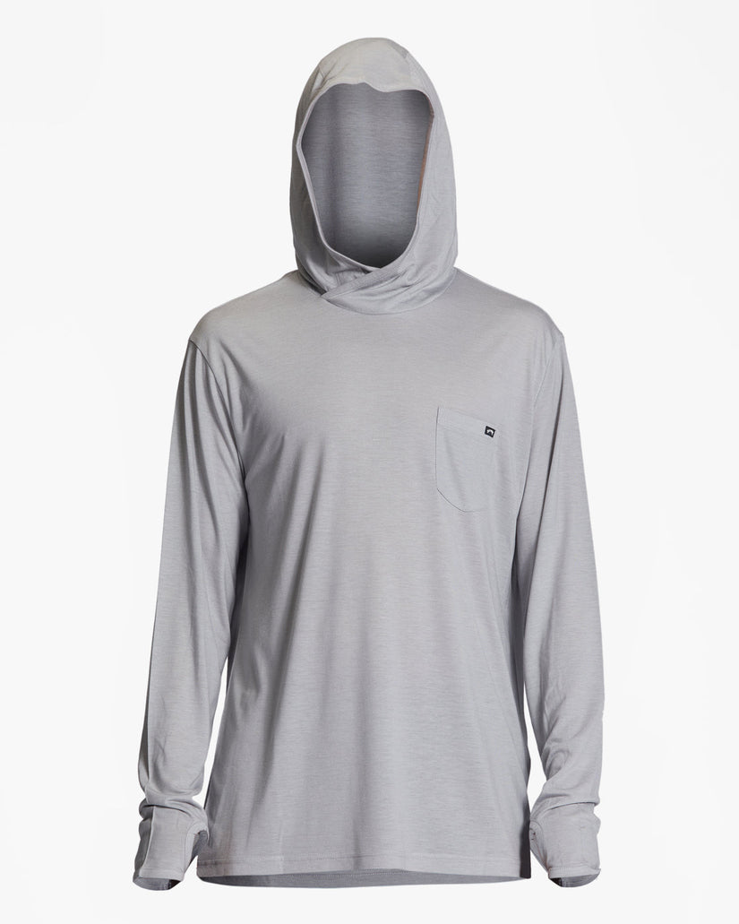 Eclipse Hooded Long Sleeve Surf T-Shirt - Alloy