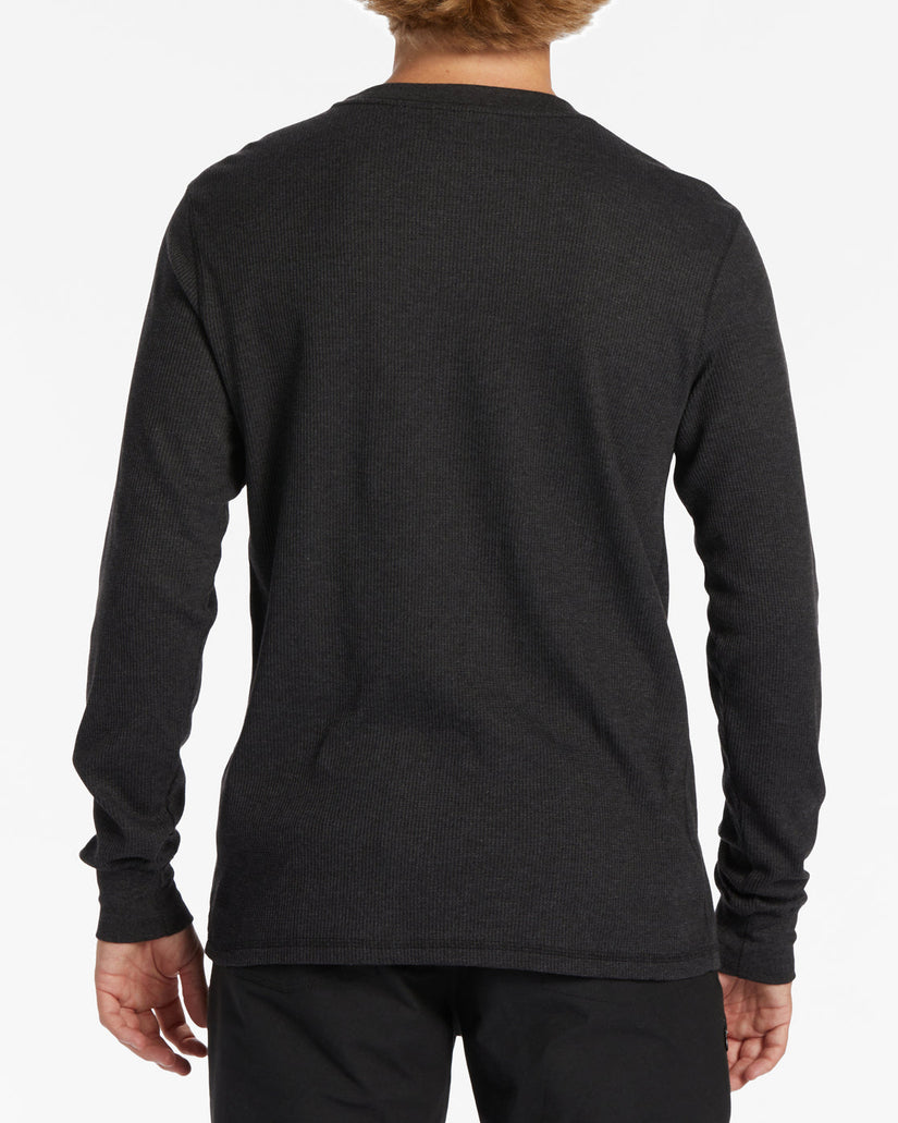 Essential Long Sleeve Thermal Top - Black Heather