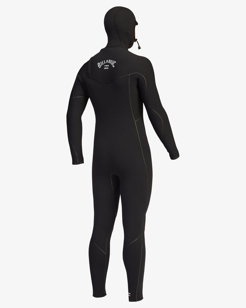 5/4 Furnace Chest Zip Hooded Full Wetsuit - Black